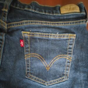 Levi's 505 Dark Blue Denim Jeans US 8 Medium 30"L (300)